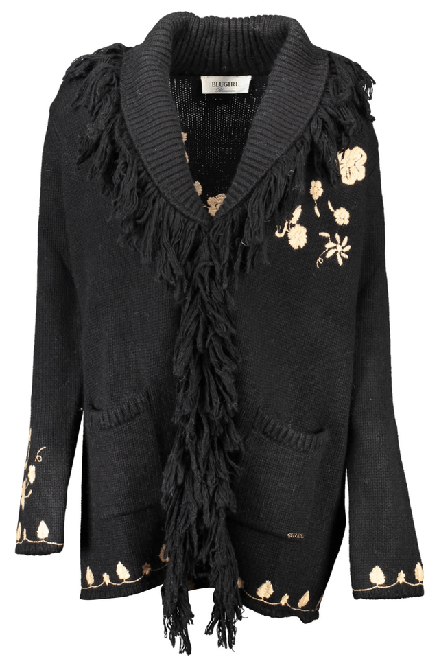 1077BLUGIRL CARDIGAN DONNA NERO