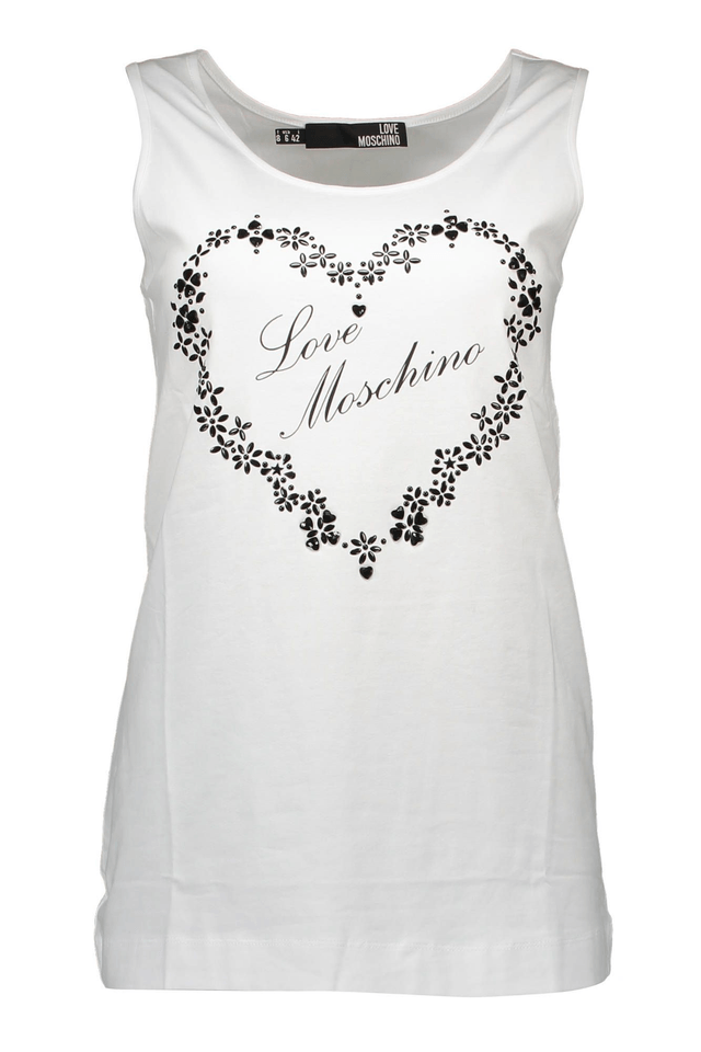 758LOVE MOSCHINO CANOTTA DONNA BIANCO