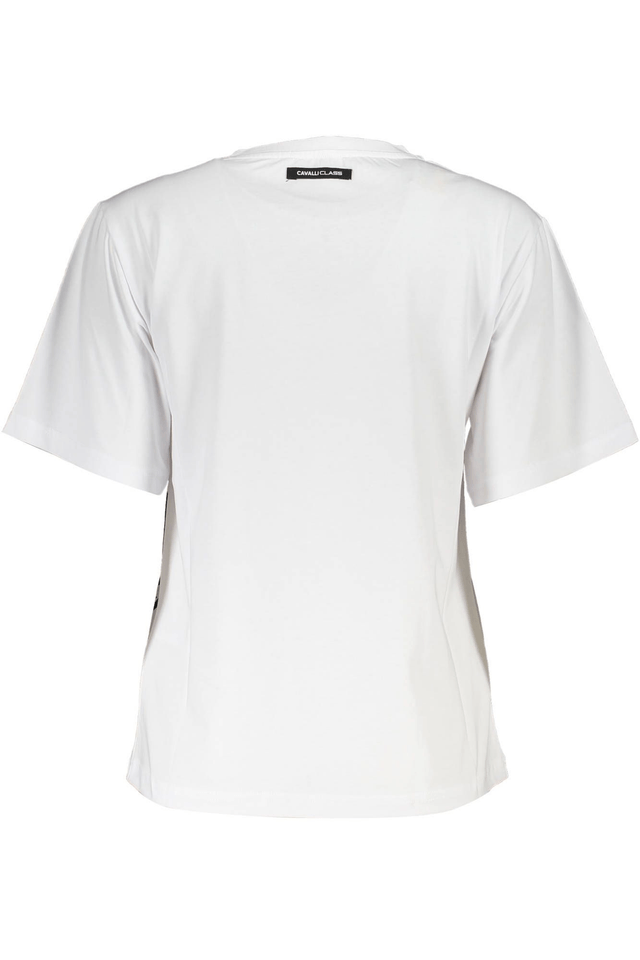 4058CAVALLI CLASS T-SHIRT MANICHE CORTE DONNA BIANCO