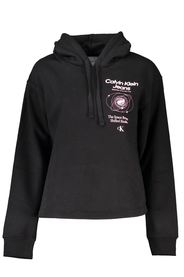 6399CALVIN KLEIN FELPA SENZA ZIP DONNA NERO