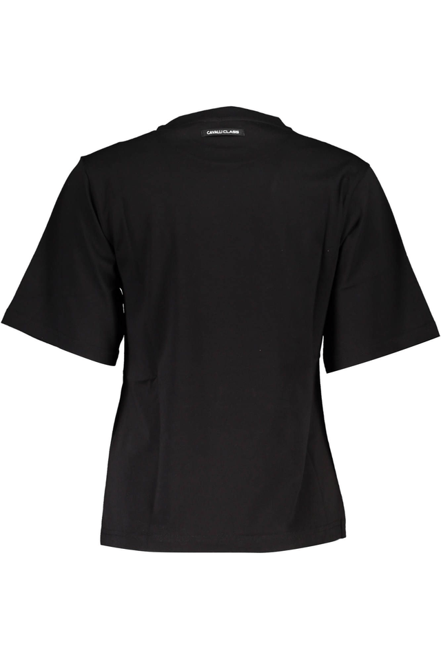 4096CAVALLI CLASS T-SHIRT MANICHE CORTE DONNA NERO