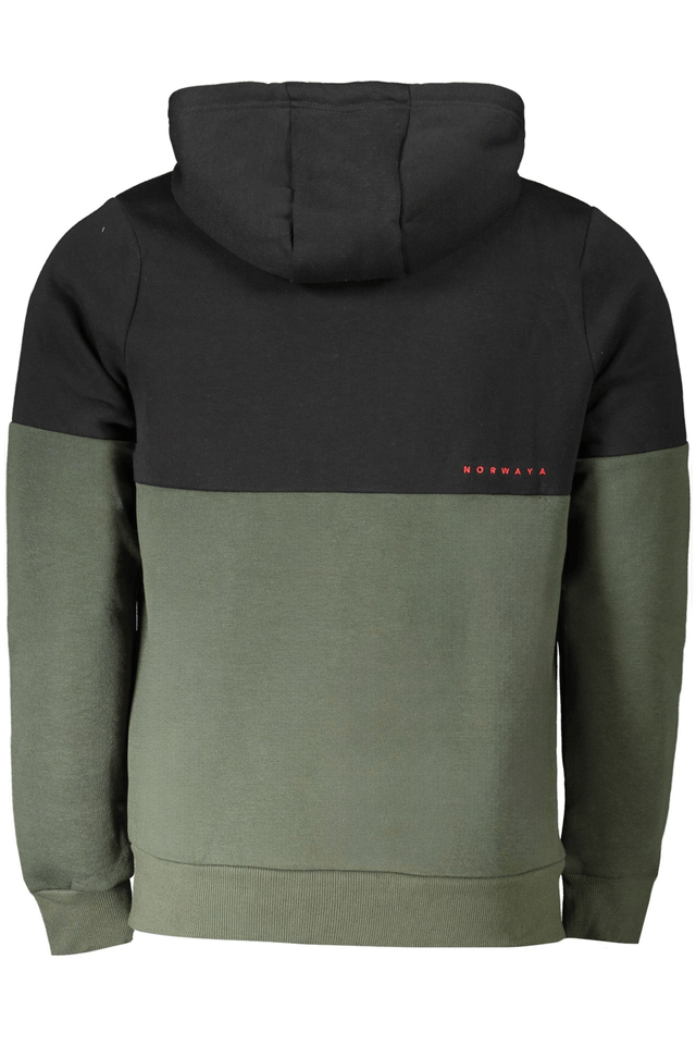 10276NORWAY 1963 FELPA CON ZIP UOMO VERDE