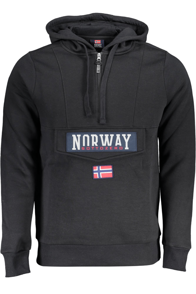 5963NORWAY 1963 FELPA SENZA ZIP UOMO NERO