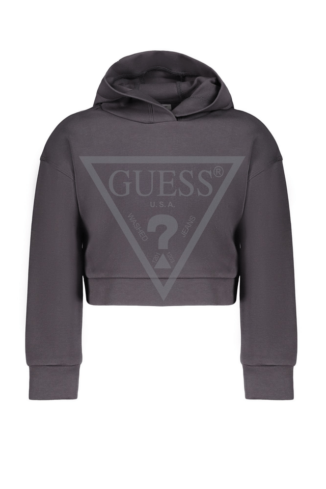 8117GUESS JEANS FELPA SENZA ZIP BAMBINA NERO