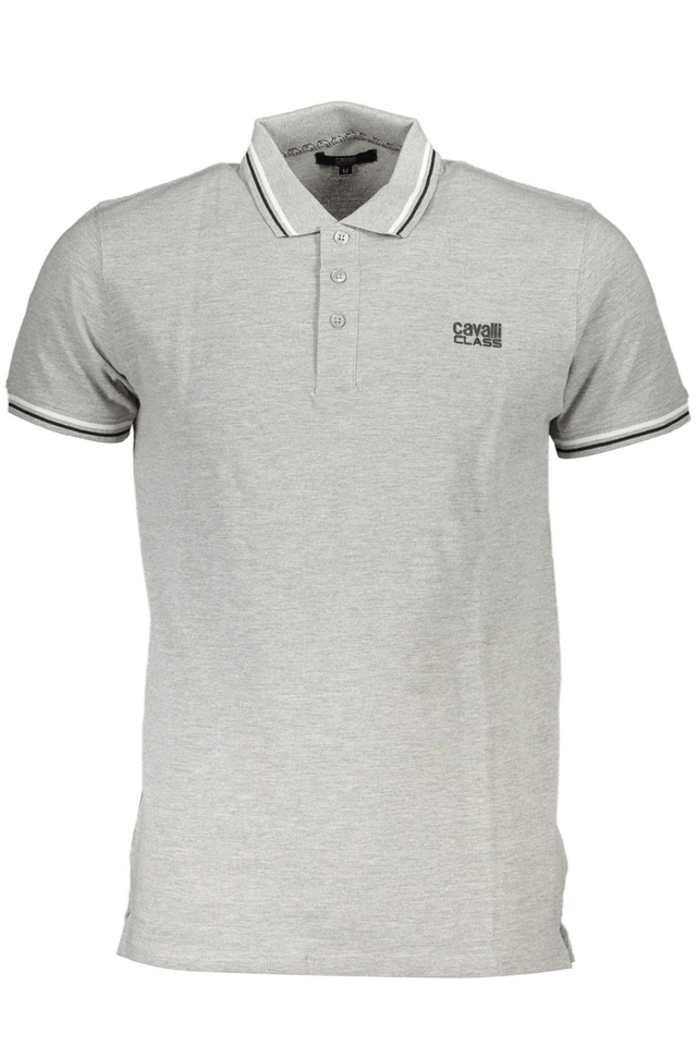 4557CAVALLI CLASS POLO MANICHE CORTE UOMO GRIGIO