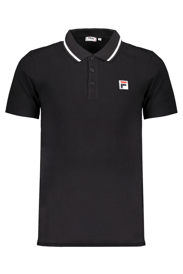 8411FILA POLO MANICHE CORTE UOMO NERO