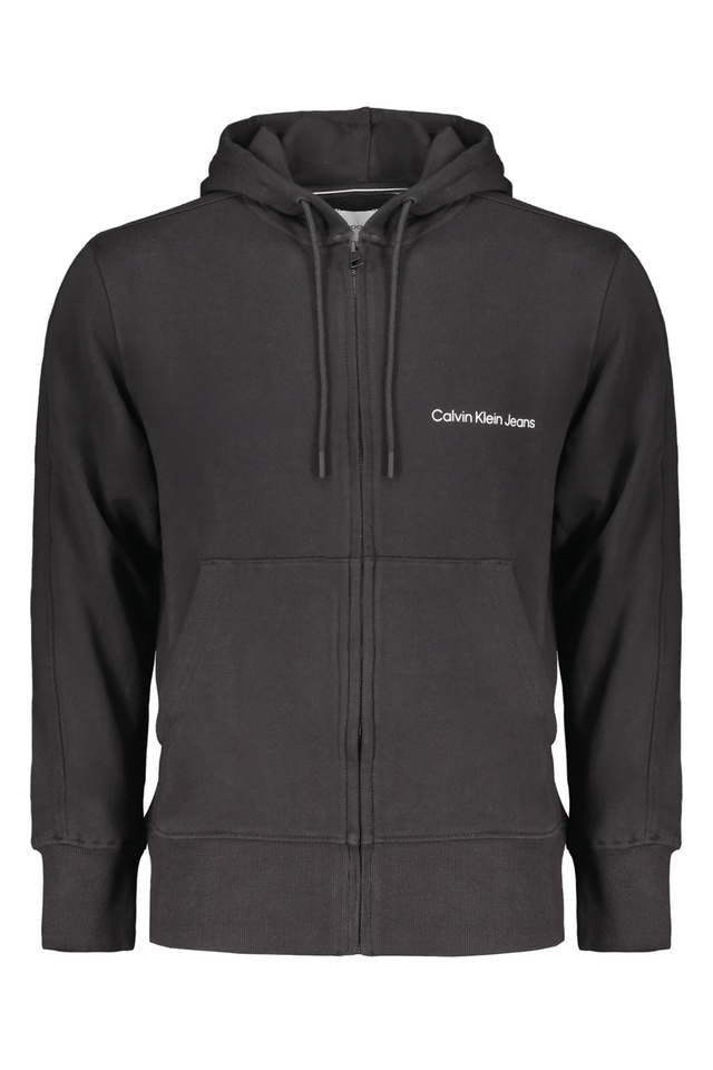 8419CALVIN KLEIN FELPA CON ZIP UOMO NERO