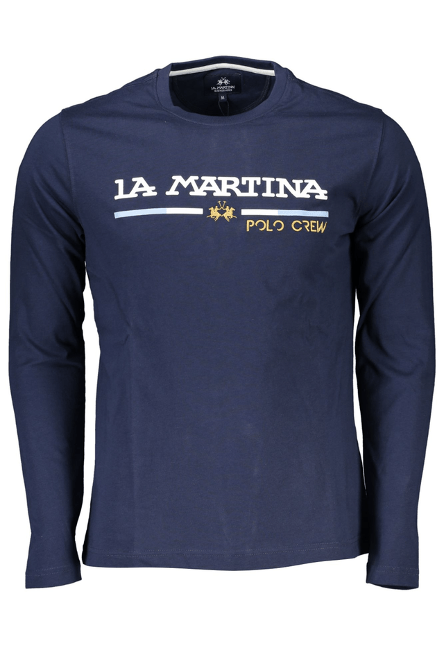 6939LA MARTINA T-SHIRT MANICHE LUNGHE UOMO BLU