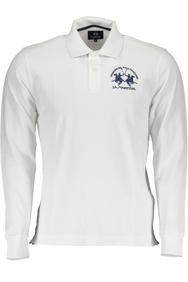 1946LA MARTINA POLO MANICHE LUNGHE UOMO BIANCO
