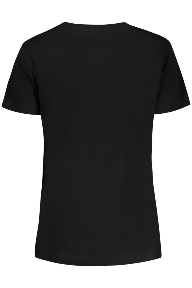 10591GUESS JEANS T-SHIRT MANICHE CORTE DONNA NERO