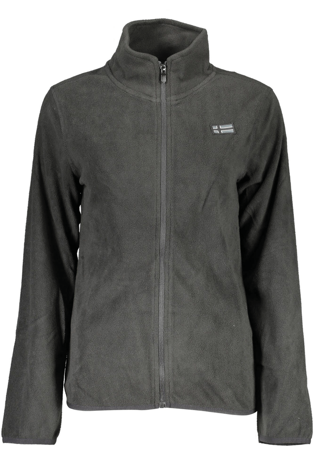 2386NORWAY 1963 FELPA CON ZIP DONNA NERO