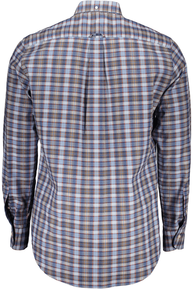 606GANT CAMICIA MANICHE LUNGHE UOMO BLU