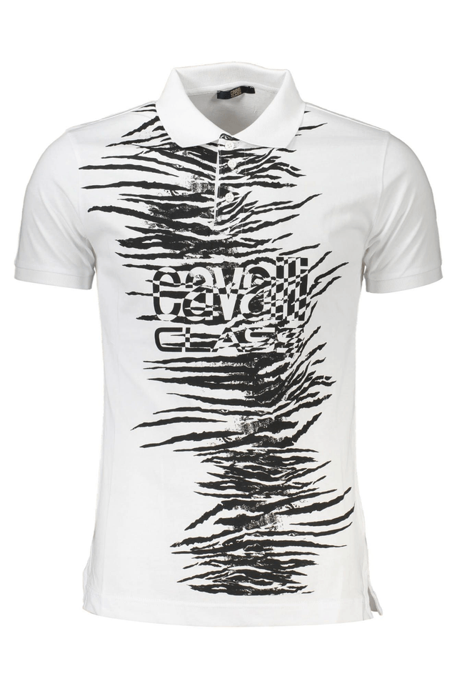 4148CAVALLI CLASS POLO MANICHE CORTE UOMO BIANCO