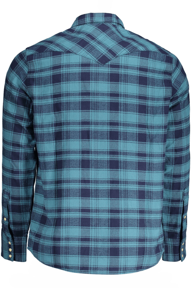 9975WRANGLER CAMICIA MANICHE LUNGHE UOMO BLU