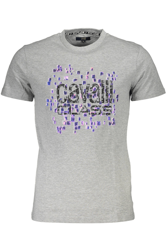 4544CAVALLI CLASS T-SHIRT MANICHE CORTE UOMO GRIGIO