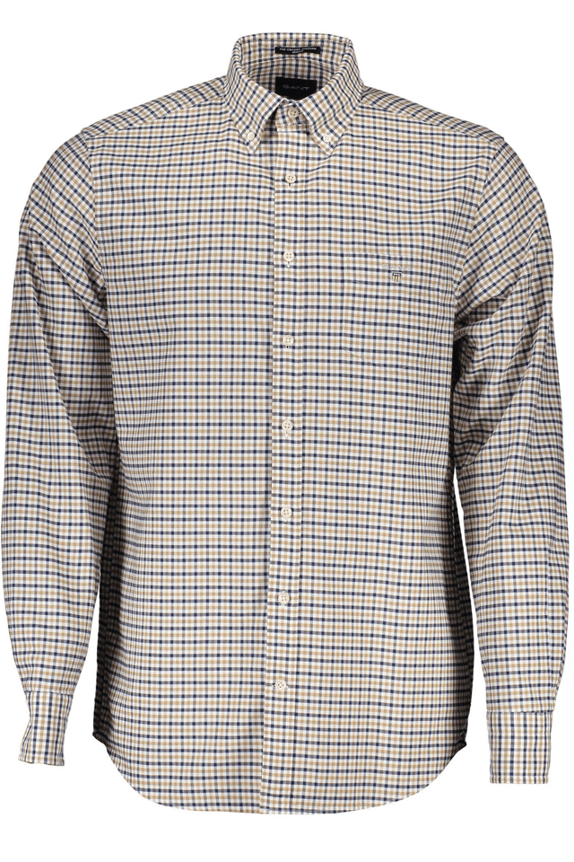 386GANT CAMICIA MANICHE LUNGHE UOMO BEIGE