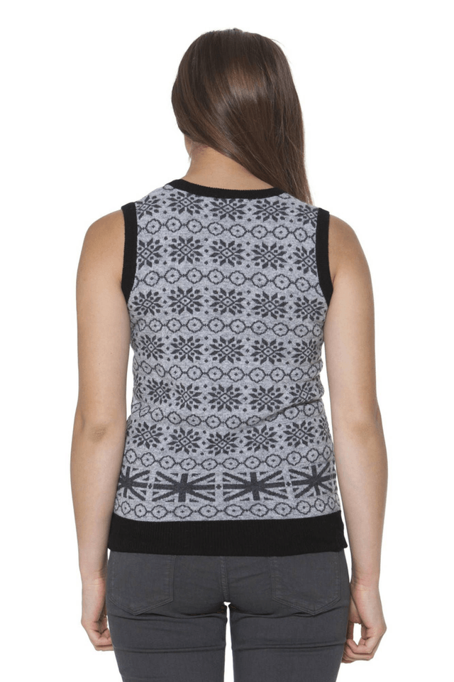 165FRED PERRY GILET DONNA GRIGIO