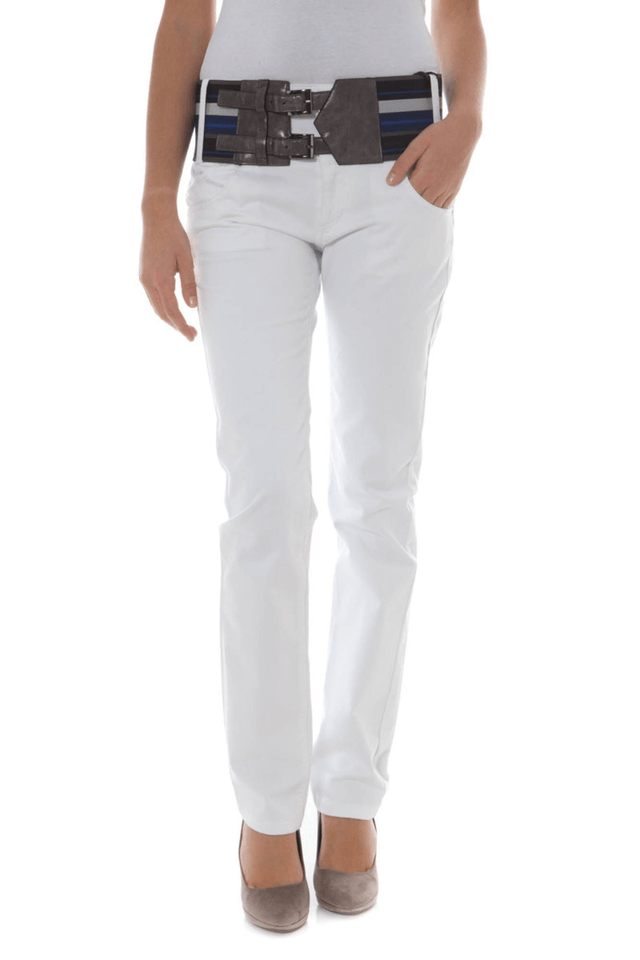 853PHARD PANTALONE DONNA BIANCO