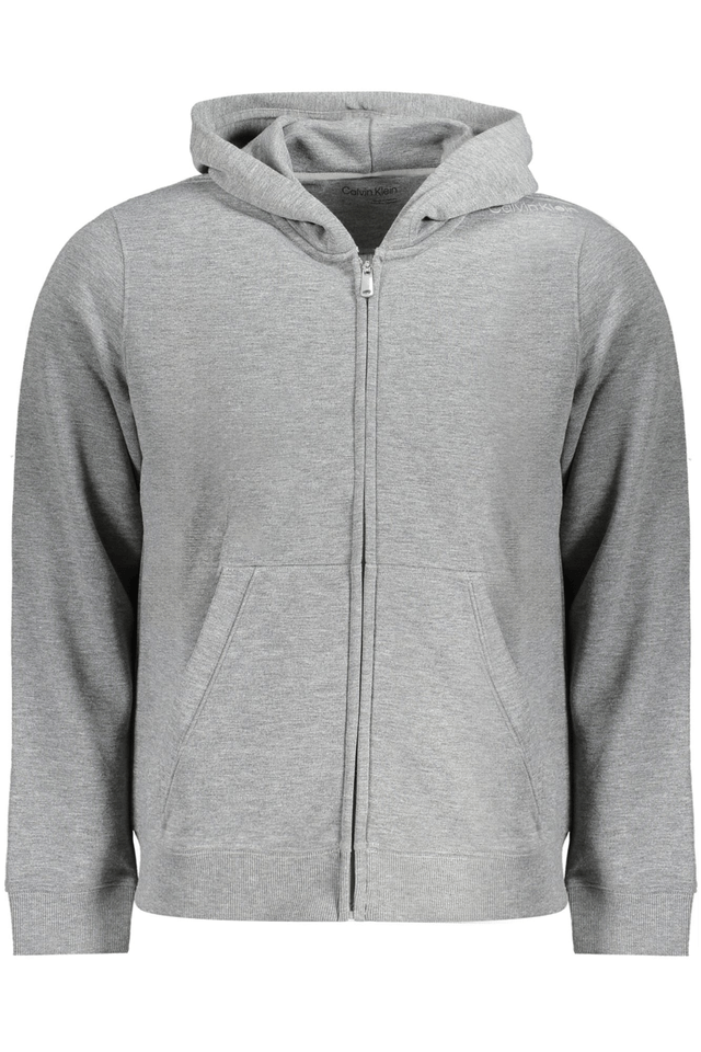 10552CALVIN KLEIN FELPA CON ZIP UOMO GRIGIO