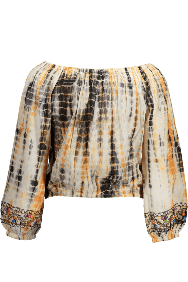 1516DESIGUAL T-SHIRT MANICHE LUNGHE DONNA BEIGE