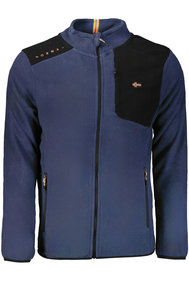 10190NORWAY 1963 FELPA CON ZIP UOMO BLU