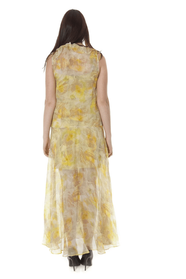 347JOHN GALLIANO ABITO LUNGO DONNA GIALLO