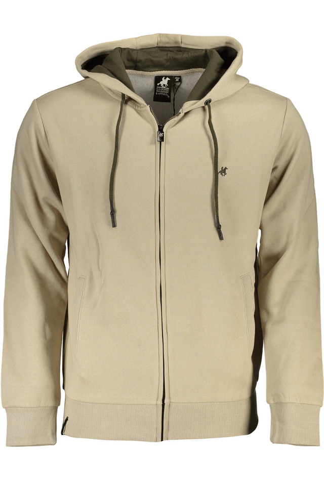 4824U.S. GRAND POLO FELPA CON ZIP UOMO BEIGE