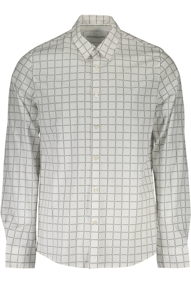 633CALVIN KLEIN CAMICIA MANICHE LUNGHE UOMO BIANCO