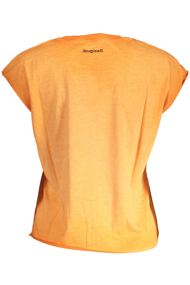 3378DESIGUAL T-SHIRT MANICHE CORTE DONNA ARANCIO
