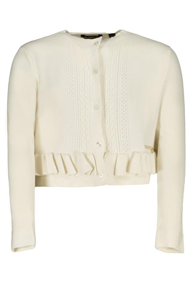 8129GUESS JEANS CARDIGAN BAMBINA BIANCO