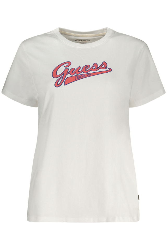 10643GUESS JEANS T-SHIRT MANICHE CORTE DONNA BIANCO