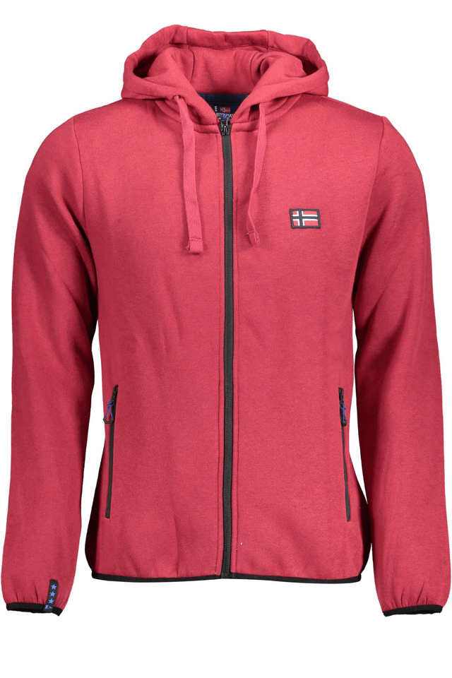 2647NORWAY 1963 FELPA CON ZIP UOMO ROSSO
