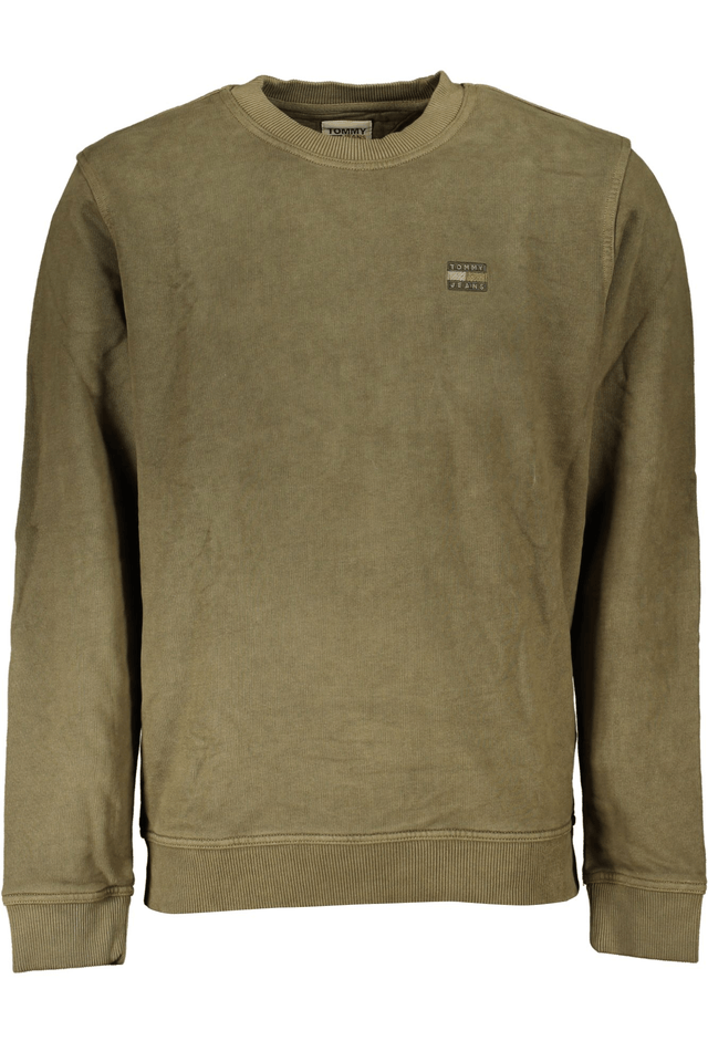 5665TOMMY HILFIGER FELPA SENZA ZIP UOMO VERDE