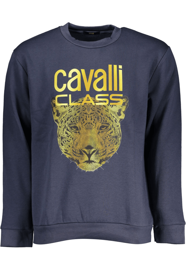 7755CAVALLI CLASS FELPA SENZA ZIP UOMO BLU