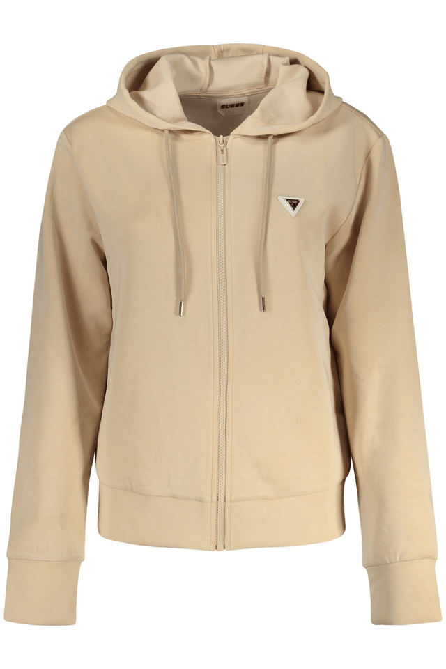 10599GUESS JEANS FELPA CON ZIP DONNA BEIGE