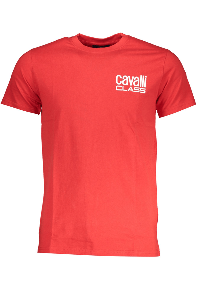 7805CAVALLI CLASS T-SHIRT MANICHE CORTE UOMO ROSSO
