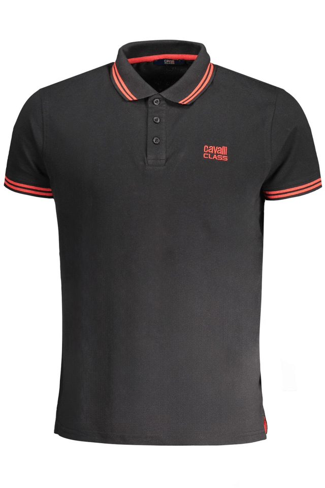 8986CAVALLI CLASS POLO MANICHE CORTE UOMO NERO