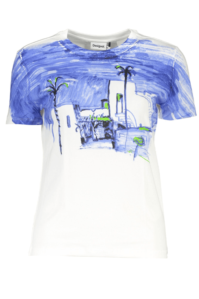 8189DESIGUAL T-SHIRT MANICHE CORTE DONNA BIANCO