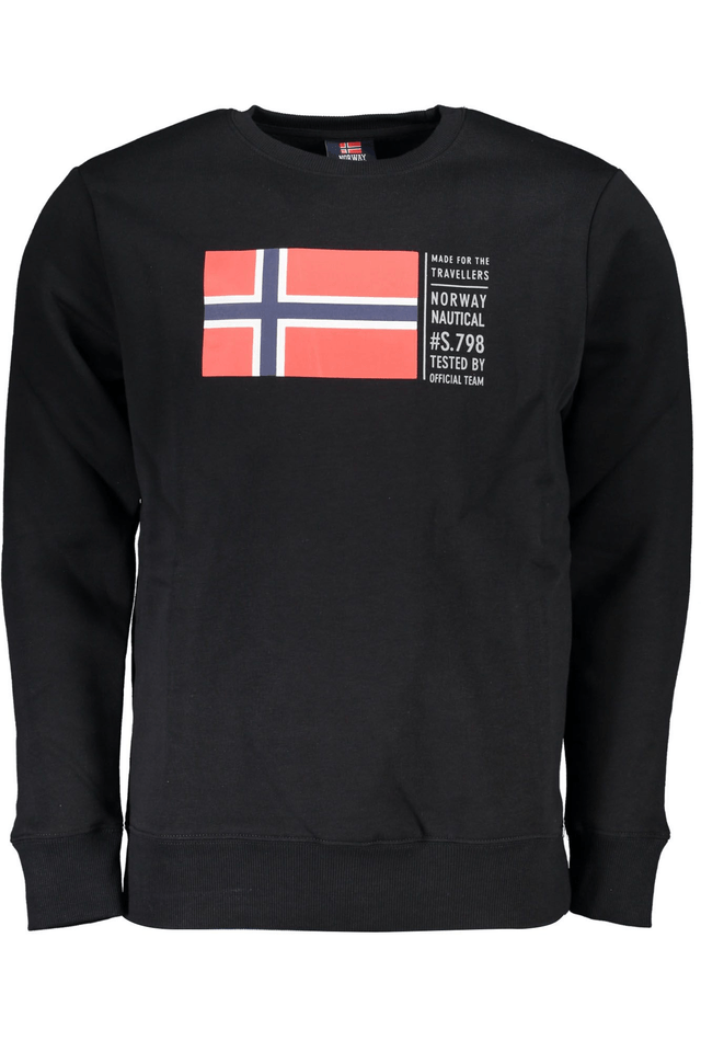 4964NORWAY 1963 FELPA SENZA ZIP UOMO NERO