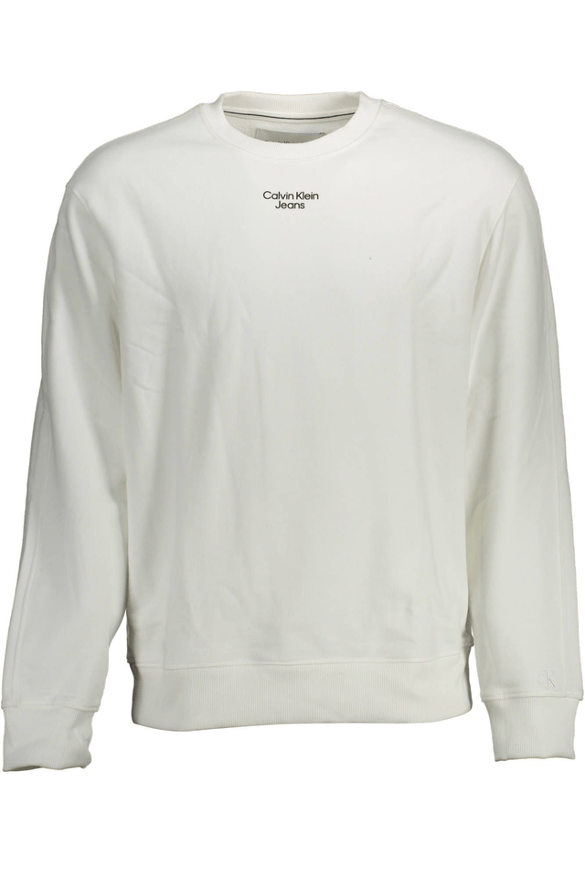 1428CALVIN KLEIN FELPA SENZA ZIP UOMO BIANCO