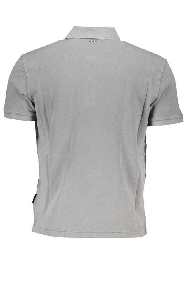 8319NAPAPIJRI POLO MANICHE CORTE UOMO GRIGIO