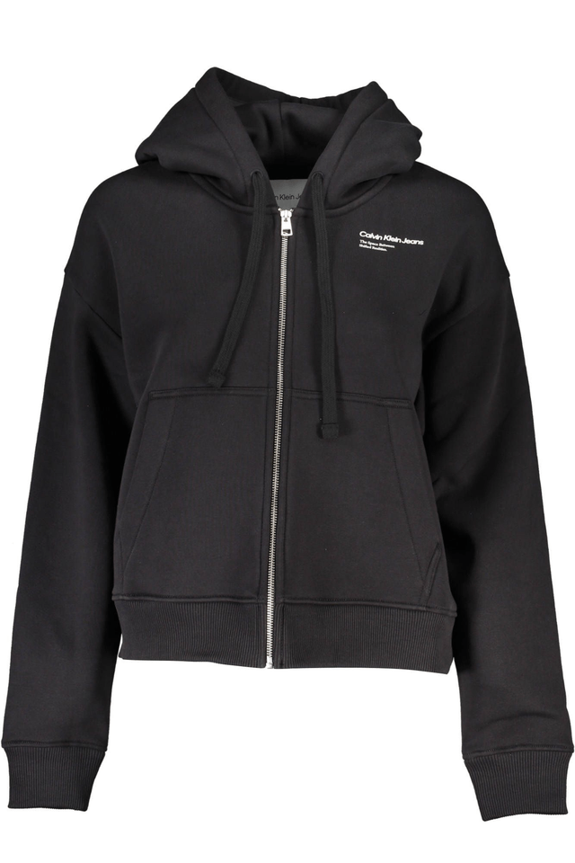 6495CALVIN KLEIN FELPA CON ZIP DONNA NERO