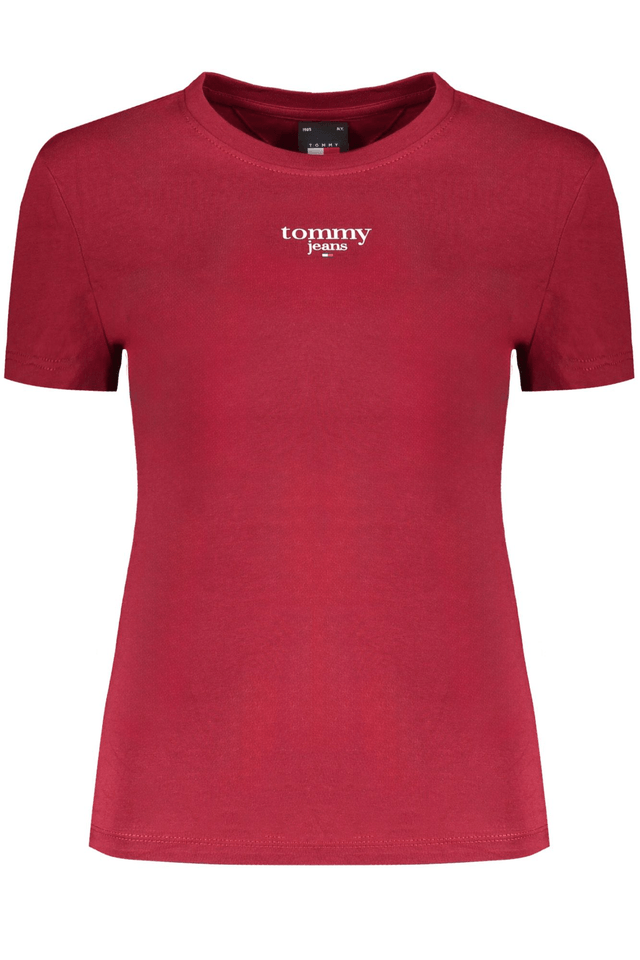 9822TOMMY HILFIGER T-SHIRT MANICHE CORTE DONNA ROSSO