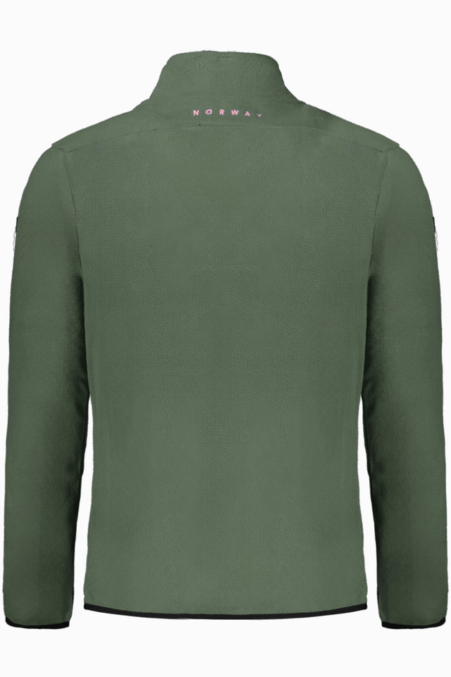 10189NORWAY 1963 FELPA CON ZIP UOMO VERDE