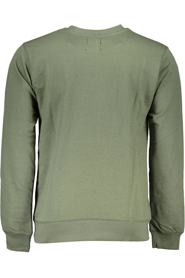 4009GIAN MARCO VENTURI FELPA SENZA ZIP UOMO VERDE