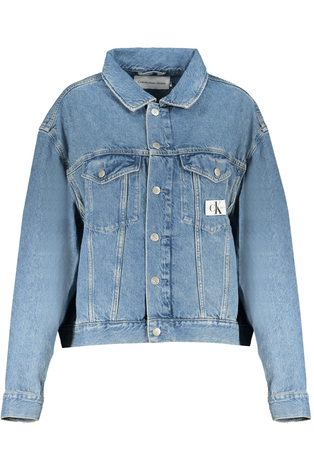 9791CALVIN KLEIN GIUBBOTTO IN JEANS DONNA AZZURRO