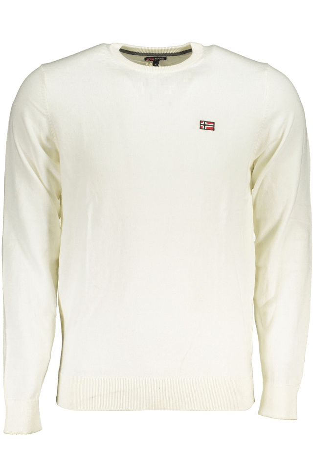 6589NORWAY 1963 MAGLIA UOMO BIANCO