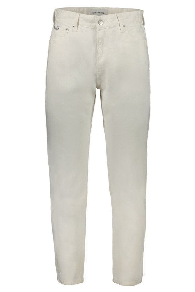 8459CALVIN KLEIN JEANS DENIM UOMO BIANCO