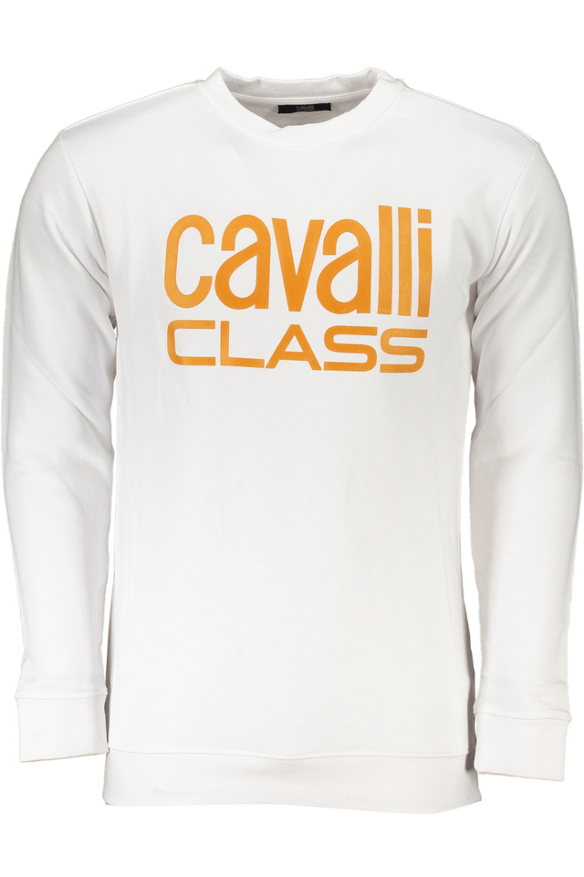 6743CAVALLI CLASS FELPA SENZA ZIP UOMO BIANCO
