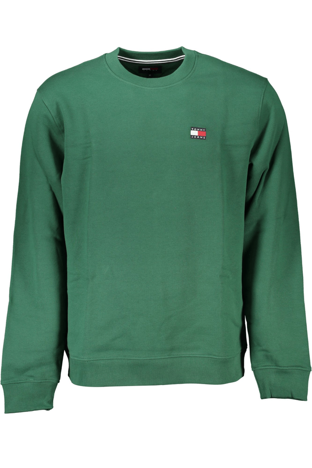 7049TOMMY HILFIGER FELPA SENZA ZIP UOMO VERDE